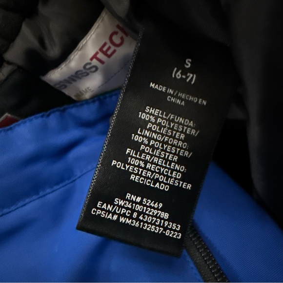 Kids Snowsuit Set Size 6-7 Ski Jacket & Pants Boys Swiss Tech Blue Grey - Picture 4 of 13